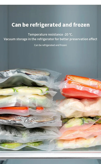Vacuum Food Storage Bags with USB Electric Pump - Reusable Airtight Freshness Sealer Set