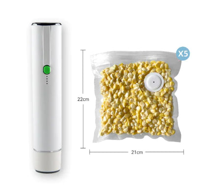Vacuum Food Storage Bags with USB Electric Pump - Reusable Airtight Freshness Sealer Set